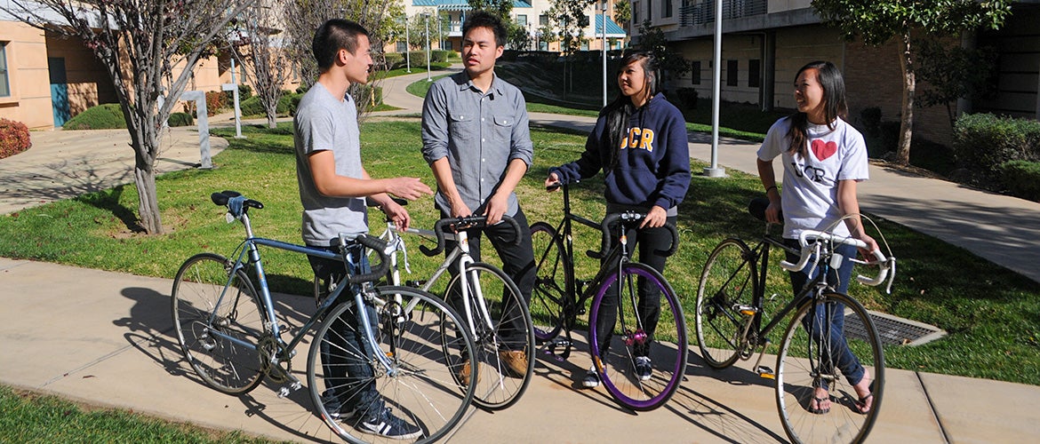 transportation students on bikes