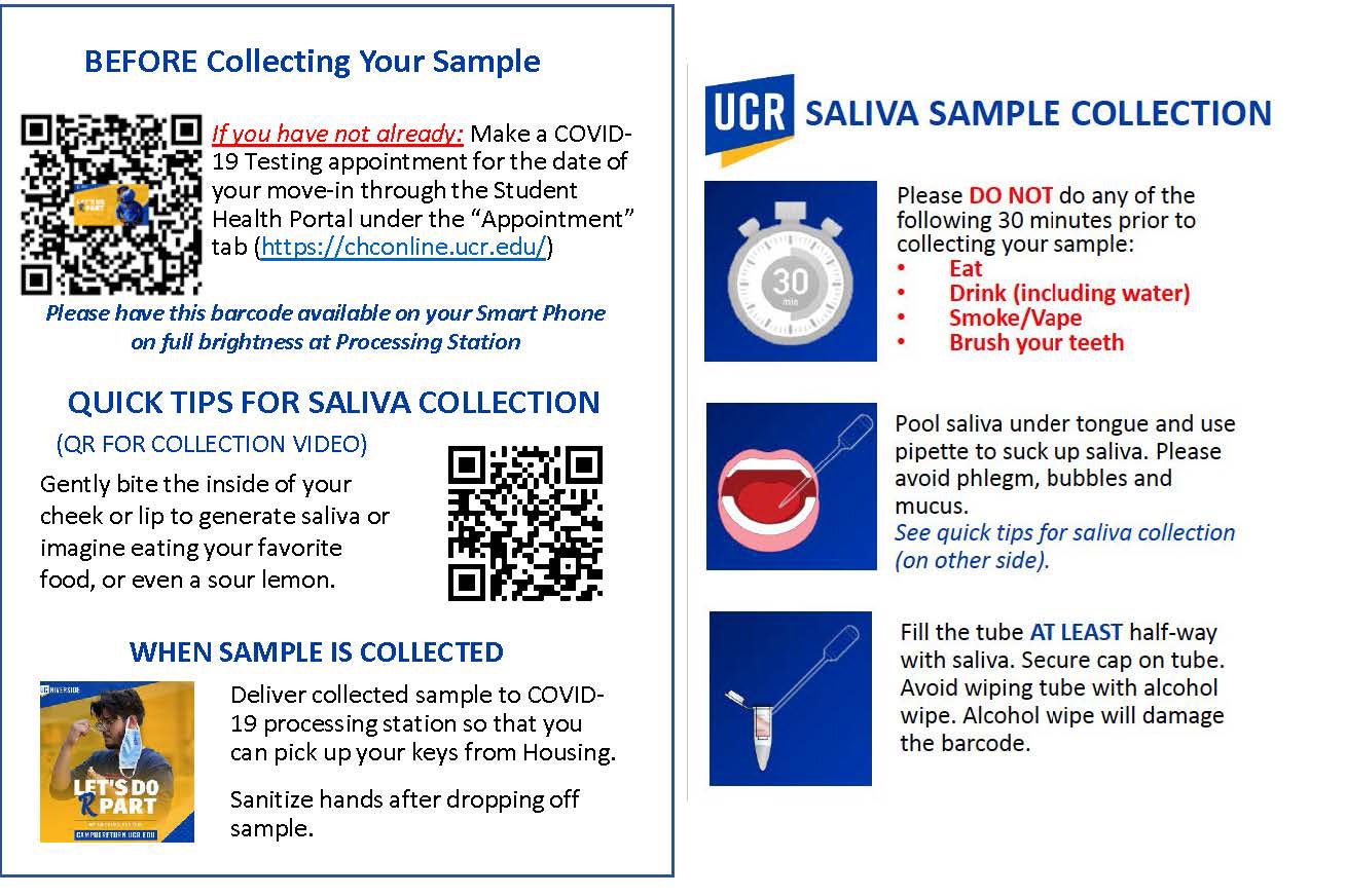 How to provide your PCR saliva sample