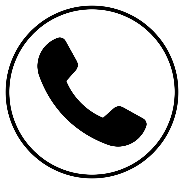 An outline icon of a phone.