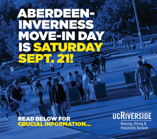 A-I Move-In Day is SATURDAY, SEPTEMBER 21! Read Below for More Information!