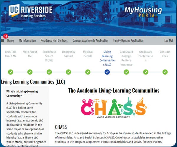 MyHousing Portal Screenshot