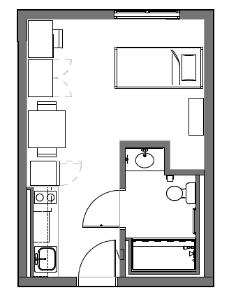 North District 2 Studio Floor Plan