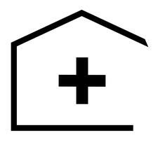 House with health cross