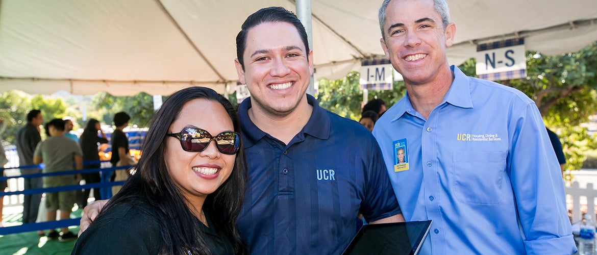 career opportunities three people smiling in line