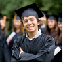 Graduate smiling